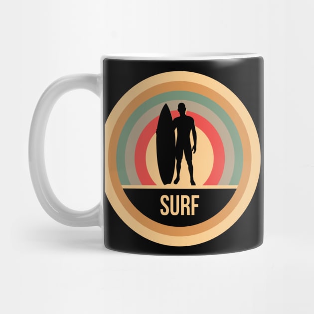 Retro Vintage Surf Gift For Surfers by OceanRadar